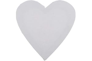 DAILY MALL dailymall Panneaux De Toile De Peinture De Forme De Coeur De Panneau De Toile, Grand Choix pour Le Dessin d'enfants Et L'affichage De Décor à La Maison Et D' - Blanc, 7,9 Pouces