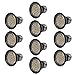 Produktbild vidaXL 10xSpotlight Set LED Spot 3W E27 Warmweiß Leuchtmittel SMD Lampe Schwarz