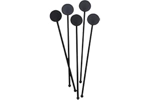 U-GROUP LTD 250 Black Cocktail Disk Stirrers