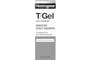 Neutrogena T/Gel Anti Dandruff Shampoo for Sensitive Scalp (1x 150ml), Daily Anti-Dandruff Shampoo with Salicylic Acid, Fragrance-Free, for Sensitive Skin to Fight Dandruff from First Wash