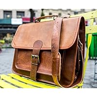 Shakun Leather Handgemachte Umhängetasche Laptoptasche Einzelverschluss, 11 x 15 NEU