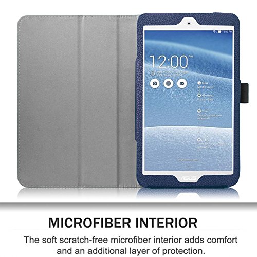 Fintie Asus ME181CX Folio Hülle Case – Slim Fit Schutzhülle Cover Tasche Etui für Asus ME181CX ProSieben Entertainment Pad 20,3 cm(8 Zoll) Tablet-PC (Asus MeMO Pad 8 ME181C), Marineblau - 6