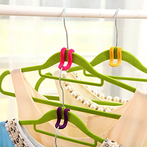 Blue Vessel 10pcs kreativer Mini Beflockung Kleiderbügel Einfacher Haken Wandschrank -Organisator - 8