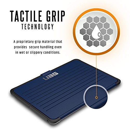 Urban Armor Gear Schutzhülle nach US-Militärstandard für Apple iPad 9,7″ (2017) / iPad Air – blau [Verstärkte Ecken | Wake/Sleep | Sturzfest | Antistatisch | Standfunktion] – IPD17-E-CB - 4