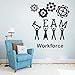 Produktbild hllhpc Team Workforce Wandaufkleber Vinyl Kunst Removable Poster Wandbild Büro Dekoration Moderne Ornament 42 * 49 cm