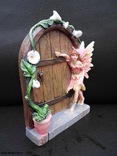 Set of 2 Sparkle Fairy Door Garden Home Ornament - 4