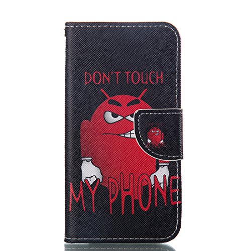 Jepson Huawei Honor 6 (5,0 Zoll) Premium Lederhülle Flip Case - Bookstyle Folio Cover Kartenfächer Magnetverschluss und Standfunktion PU Leder Etui für Handytasche Schutzhülle Bunt Muster.