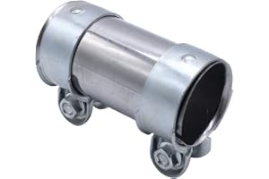 Ceeyoll Collier de Serrage Double pour Raccords de Pot D'échappement, Collier Echappement 50 mm x 95 mm,Acier Inoxydable Manchon Echappement Double Raccord Echappement pour Voiture Moto.