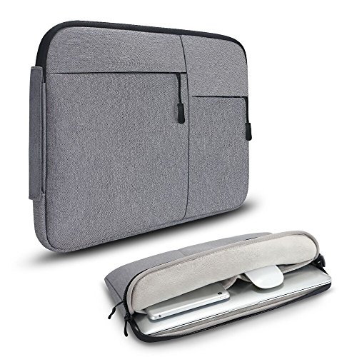 iCozzier 13-13.3 Zoll Multi- Fach- Laptoptasche mit Trageriemen/ Business - Tasche mit miltifunktionellem Schutz/ einzigartige stilvolle Aktentasche für 13 Zoll Ultrabook/ Notebook/ MacBook - Dunkelgrau