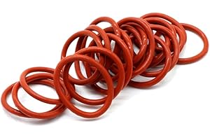 YHLOUBB 50 piezas de espesor de junta tórica de silicona rojo anillo de sellado de grado de 4 mm impermeable y aislado,38x30x4mm