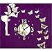Produktbild Hangqiao, moderne Schmetterlings-Wanduhr, 3D-Spiegel, Feen Wandtattoo Home Decor DIY