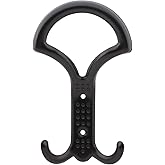 Almond10 Dot Coat Rack Cloakroom Wall Hanger Metal Cabinet Clothes Hanger Black 5PCS