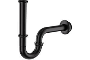 DETBOM Sifone Universale,Sifone Lavabo Bagno 11/4" x 32 mm,Tubo di Scarico Standardizzato Sifoni per Lavabo Bagno,Sifone con Manicotto in Gomma,Sifone/Guarnizione dell'odore per Lavabo