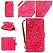 Produktbild iPhone 5S Hülle,iPhone SE Leder Hülle,Schutzhülle für iPhone 5S Leder Wallet Tasche Brieftasche Flip Schutz Etui Schale,Cool 3D Bling Glitter Diamond Rose Butterfly Flowers Musterg Ledertasche Slim Retro Leder Bookstyle Handyhülle Tasche Wallet Case Handytasche mit Standfunktion Karteneinschub und Magnetverschluss Flip Etui Tasche für Apple iPhone 5S/SE/5