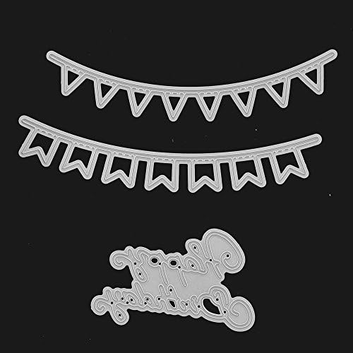 Colorful Flags Cutting Dies Stencils DIY Scrapbook Photo Paper Cards Making Party Decoration Tool Gift