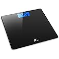 HomeFashion Digital Electronic Weighing Scale for Body Weight, Bathroom Bath Scales, 28x28cm 180KG Platform, Backlit Display, Weight Management