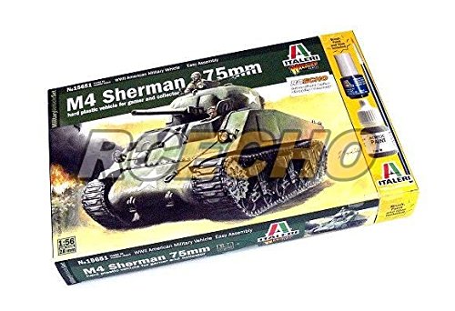 RCECHO® ITALERI Military Model 1/56 M4 Sherman 75mm Scale Hobby 15651 T5651 with RCECHO® Full Version Apps Edition