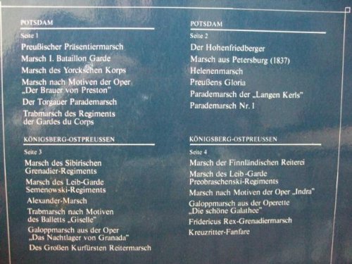 Preisvergleich Produktbild Traditionsmärsche I: Potsdam, Königsberg / Ostpreußen (2 Vinyl Schallplatten)