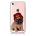 Produktbild Hozor Niedlich Mode Glitzer Muster Ultra Dünn Durchsichtige Handy Hülle für iPhone 7 4.7 zoll Stylish Weiche Silikon TPU Handy Schutzhülle Bumper Case - Cool Dog