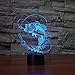 Produktbild 3D Nachtlicht,3D Illusion Lampe,7 Farben Ändern Touch Switch Nachtlicht,Das Beste Geschenk Für Kinder,Optisches 3D-Nachtlicht,Tischlampe, Angeln