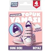 Boss Tape Beyaz Topuk Yaması Suni Deri Ayakkabı İ&ccedil; Topuk Koruyucu