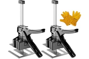 DUEBEL 2 Packs Labor Saving Arm Tool Cabinet Drywall Lift Hand Tool Jack Set Up to 170KG Board Lifter Cabinet Jack Wall Tile Height Adjuster 21.6CM Door Panel Lifting Best Father's Day Gifts