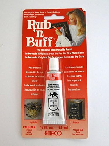 Antique White Rub N Buff Original Metallic Gilding Wax Based Antiquing Decorating Crafts 15ml (Pack of 2)