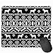 Produktbild Pitbull Fair Isle Christmas Dog Silhouette Black and White Mousepad 18x22 cm