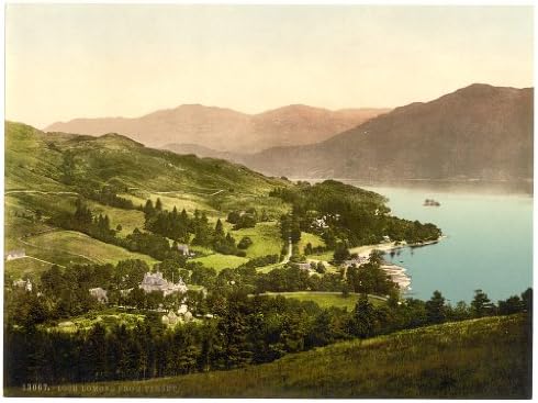 Victorian View of Loch Lomond from Tarbet, Scotland, Large A3 size 41 by 28 cm Canvas Textured Fine Art Paper Photo Print