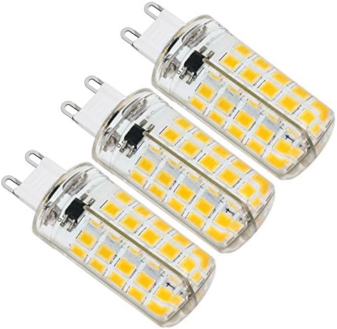 ZEEFO 3 Pack G9 LED Bulbs, 5W Dimmable 5730 SMD Energy Saving Light Bulbs (45W Halogen Equivalent) Warm White 3000K Led Corn Bulb for Light Fitting, Crystal Ceiling Light