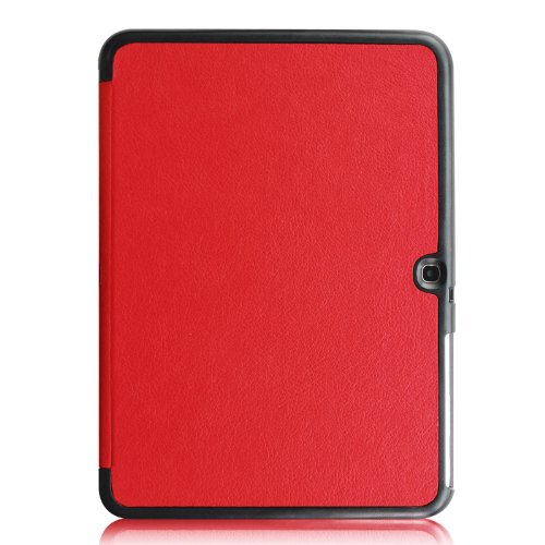 Fintie Samsung Galaxy Tab 3 10.1 Hülle Case – Ultra Slim Lightweight superleicht Ständer Smart Shell Cover Schutzhülle Tasche Etui mit Auto Sleep Wake up für Samsung Galaxy Tab 3 (10,1 Zoll) P5200 / P5210, Rot - 3