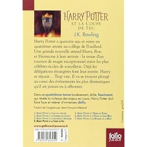 Harry Potter et la coupe de feu FOLIO JUNIOR ED