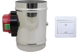 ROOWARMER 1 pièce 220v HVAC registre ventilation motorisé clapet motorisé diamètre 80 100 125 150 200 250 300 250 400 mm (Hauteur 190mm + Diamètre extérieur 150mm)