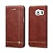 Defender Samsung Galaxy S7 edge Flip Cover Qin Leather Flip Cover for Samsung Galaxy S7 Edge Auto Matic Close Wallet Cases Book Cover Card Slot Money Pocket Stand Holder Magnet Closure Brown RS.999.00
