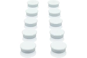 ZDZBLX Calamite Frigorifero, 10 Pezzi Magneti Calamite Potenti Calamite Piccole, Calamita Potente, Calamite per Lavagna Magnetica,Mini Rotondi Magnete Magneti Frigo,per Frigo,Lavagne Bianca, (Bianco)
