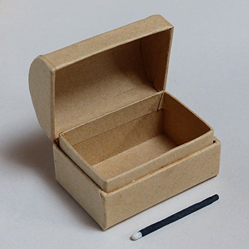 Schatztruhe Pappe / Karton zum Basteln und Selbstgestalten, 6x4x4cm (10) - 3