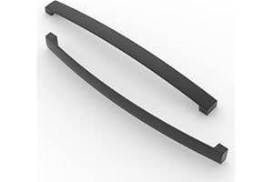 FURNIWARE 10 pièces Poignée de meuble, Pas de trou de 256 mm, poignée de cuisine Cabinet Arch Pull, pour porte d'armoire de cuisine, tiroir de commode de chambre,Noir mat