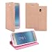 Produktbild Samsung Galaxy J3 2017 Hülle Glitzer Rose Gold Design PU Leder Book Case Flip Tasche Cover