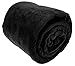 Produktbild A-Express Schwarz 125cm x 150cm Warme Weich Fleecedecke Sofadecke Wohndecke Tagesdecke Kuscheldecke Bed Decke