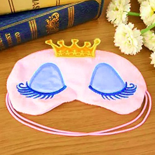 SA Crown Augenmaske Beschattung Rest Eyepatch mit verbundenen Augen Schild Reisen Schlaf-Beihilfen (Rosa) - 3