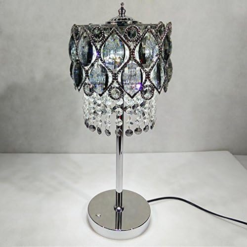 ZH Bedside lamp table lamp luxury crystal lamp accessories , smoke gray crystal