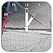 Produktbild Stil.Zeit Großes Volleyballnetz schwarz/weiß, Wanduhr Quadratisch Durchmesser 28cm mit weißen eckigen Zeigern und Ziffernblatt