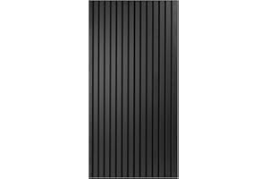 Art3d Akustikpaneele 60 x 120 cm MDF 4 Holz-Akustikplatten 3D-Wandpaneele Wand Decke schallabsorbierende Lamellenverkleidung 2 cm dick Schwarz 2,88㎡