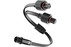 For Govee H705A H705B H705C H706A H706B H706C Permanent utomhusbelysning Y-formad splitterförlängningskabel IP68 Vattentät Y