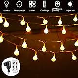 ✨l Lichterkette mit Fernbedienung✨l Warmweiss Lichterketten haben 8 Modi.(Kombination, Wellenform, Aufeinanderfolgend, langsam Hölle werdend, aufleuchtend, langsam verblassen, Funkeln, Leuchtend.) Biete Ihnen zu eine bessere Party-Atmosphäre.