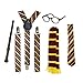 Produktbild Schule Junge Zauberer Maskenkostüm Accessoires (Brillen, Krawatte, Schal, Hosenträger & Zauberstab)