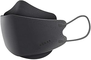 HEKAS® 5 Pack Face Masks for Men, Women, UK Certified FFP2, Face Masks to Protect - Dust & Bacteria, Cotton Face Masks for Winter, Cycling, Work, IIR Filter Efficiency ≥ 99%, Soft Earloops