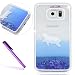 Produktbild Samsung Galaxy S7 Hülle,Samsung Galaxy S7 Case,Galaxy S7 Hülle,EMAXELERS 3D Kreative Silber Blau Liquid Fließen Flüssig Transparent Bling Hart PC Hardcase Hüllen Case Cute Rosa Herz Löwenzahn Tier Blumen Muster Serie Dynamisch Treibsand Flüssige Fließend Glitzer Shiny Glanz Sparkle Clear Hart Plastik Tasche Kristall Handytasche Hülle Etui Case Cover Für Samsung Galaxy S7,Silver Liquid-Polar Bear