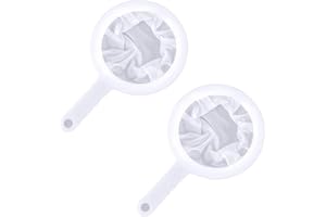 BFUZXY Juego de 2 Coladores de Malla Fina de Nailon de Plástico Ultrafino,Coladors de Cocina Multiuso con Mango,Colador Doméstico para Kefir,Yogur,Café,Leche,Aceite y Jugos,Duradero y Reutilizable
