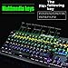 Produktbild jieGREAT  Mechanische Tastatur Räumungsverkauf  , Mechanische Tastatur RGB Regenbogen Hintergrundbeleuchtung USB Ergonomic Gaming Gamer